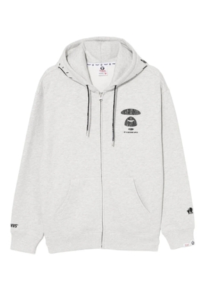 AAPE BY *A BATHING APE® logo-printed hoodie - Grey