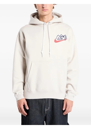 Nike swoosh-graphic long-sleeve hoodie - Neutrals