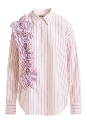 Essentiel Antwerp Ibody ruffle-detail striped shirt - Red