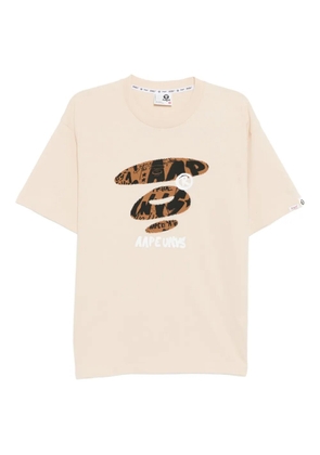 AAPE BY *A BATHING APE® logo-print T-shirt - Neutrals