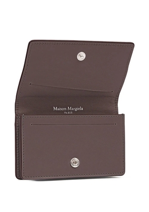 Maison Margiela logo leather wallet - Brown