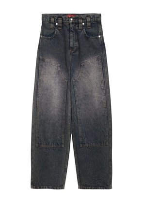 Eckhaus Latta over-dyed jeans - Blue