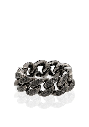 SHAY 18K black gold diamond ring