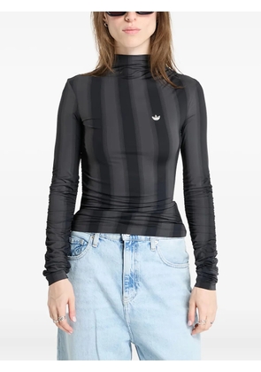 adidas striped longsleeve tee - Black