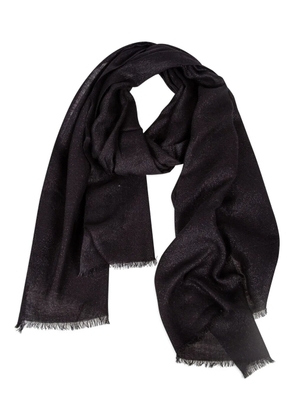 GAYNOR BONGARD metallic fringed scarf - Black