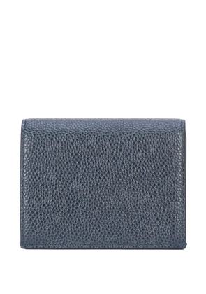 Thom Browne double leather card holder - Blue