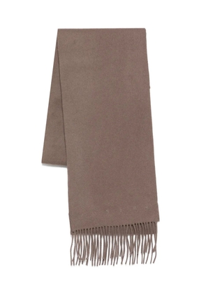 JOSEPH fringed wool scarf - Brown
