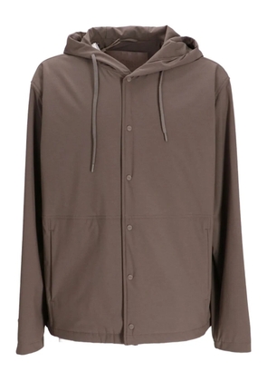 Herno hooded button-fastening jacket - Brown