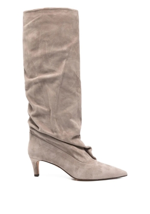 The Seller 60mm suede boots - Grey