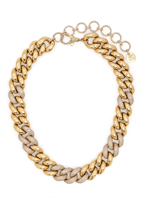 SHAY 18K yellow gold alternating jumbo diamond necklace