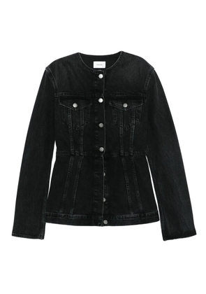 Haikure Temple cinched denim jacket - Black