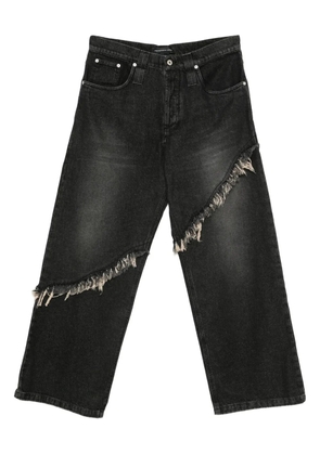 FEDERICO CINA fringed denim - Black