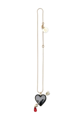 Andres Gallardo heart-pendant necklace - Black