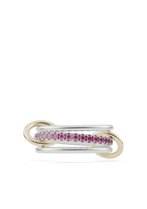Spinelli Kilcollin 18K yellow gold Pink Sapphire Interlocking ring - Silver