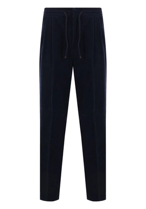 Brunello Cucinelli tapered-leg corduroy track pants - Blue
