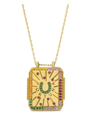 MYA BAY Chance Boheme horseshoe-detail square-pendant necklaces - Gold