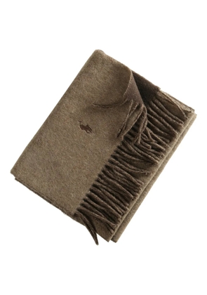 Polo Ralph Lauren embroidered-logo scarf - Brown