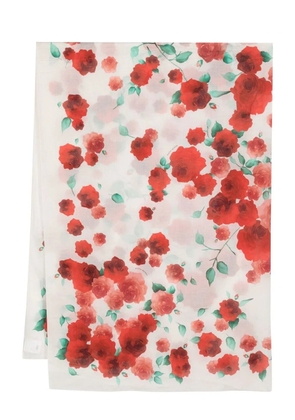 Magda Butrym floral-print silk scarf - Neutrals