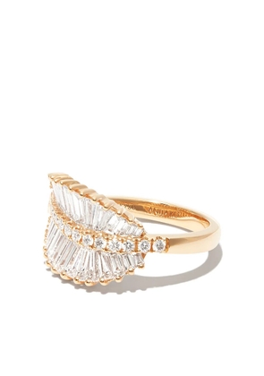 Anita Ko 18kt yellow gold Palm Leaf diamond ring