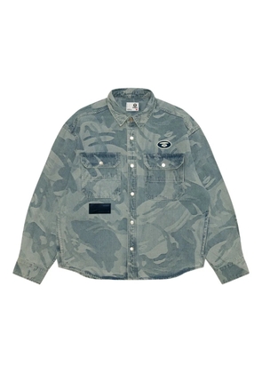 AAPE BY *A BATHING APE® Moonface camouflage patch shirt - Blue