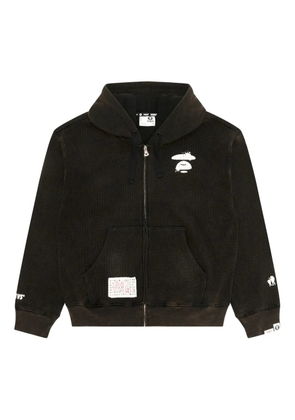AAPE BY *A BATHING APE® zip-fastening graphic-print hoodie - Black