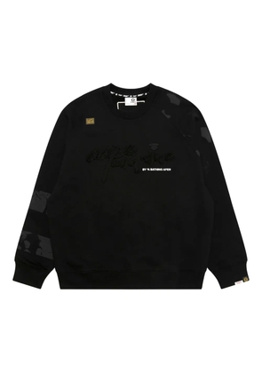 AAPE BY *A BATHING APE® embellished crew-neck sweatshirt - Black