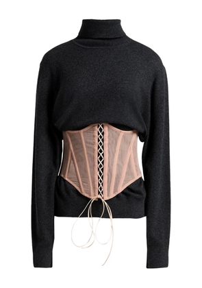 Dilara Findikoglu turtleneck corset sweater - Black