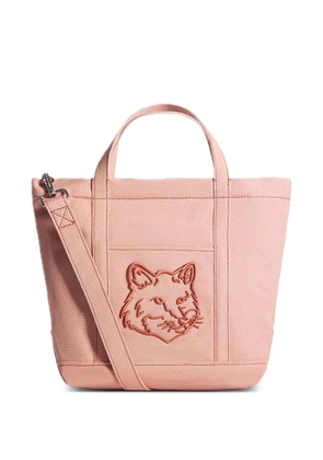 Maison Kitsuné embroidered-logo tote bag - Pink
