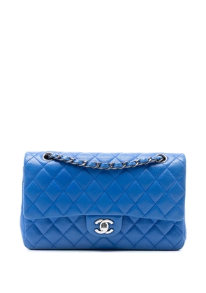 CHANEL Pre-Owned 2016-2017 Medium Classic Caviar Double Flap shoulder bag - Blue