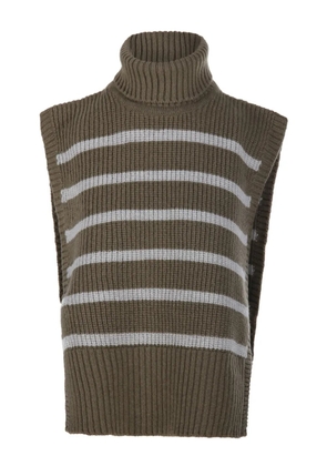 DAVANTINO turtleneck striped sweater - Brown