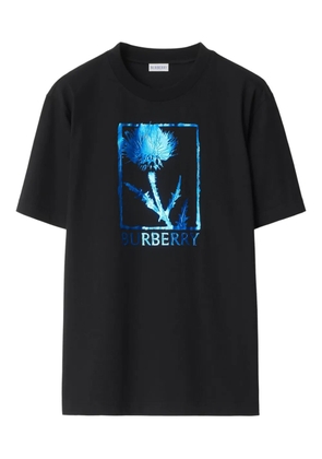Burberry Thistle metallic-logo T-shirt - Black