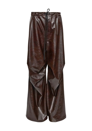 MM6 Maison Margiela draped trousers - Brown