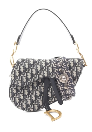 Christian Dior Pre-Owned 2010s Saddle Oblique jacquard shoulder bag - Blue