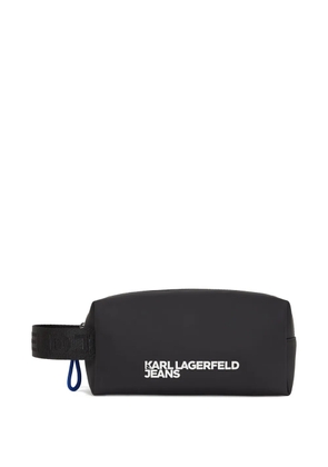 Karl Lagerfeld Jeans KLJ-print wash bag - Black
