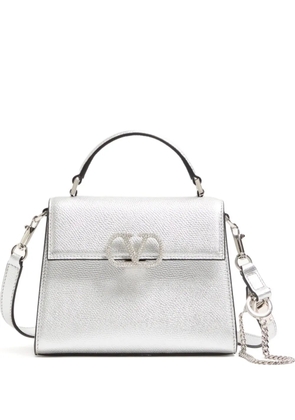 Valentino Garavani mini Vsling leather tote bag - Silver