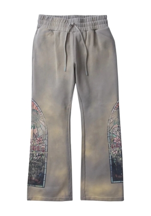 Who Decides War graphic track pants - Grey
