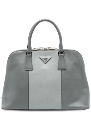 Prada Pre-Owned 2010-2025 Medium Bicolor Saffiano Lux Promenade satchel - Grey