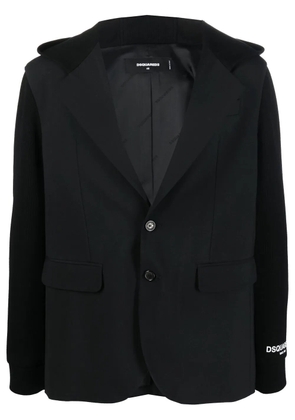 DSQUARED2 single-breasted hooded blazer - Black