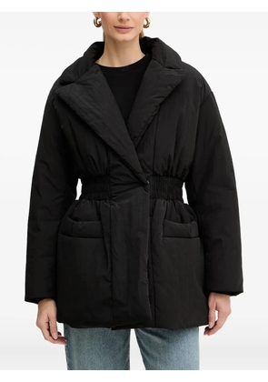 Armani Exchange gathered-waist puffer jacket - Black