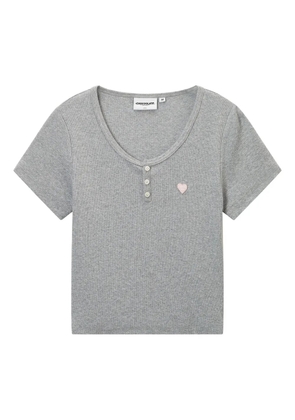 CHOCOOLATE fine-ribbed T-shirt - Grey