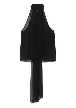 TOM FORD semi-sheer silk blouse - Black