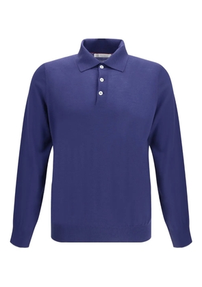 Brunello Cucinelli buttoned polo shirt - Blue