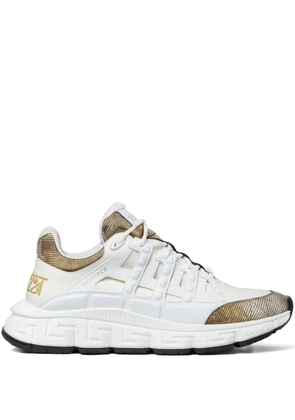Versace logo lace-up sneakers - White
