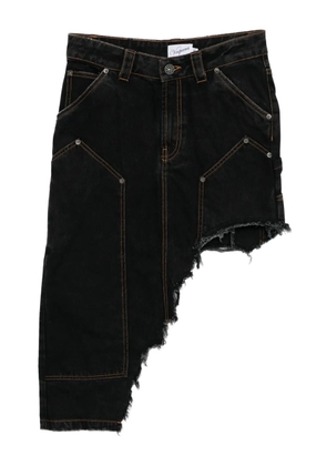 Vaquera asymmetric denim skirt - Black