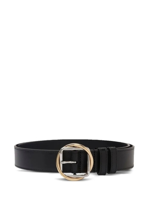 Jacquemus The Salon leather circle-buckle belt - Black