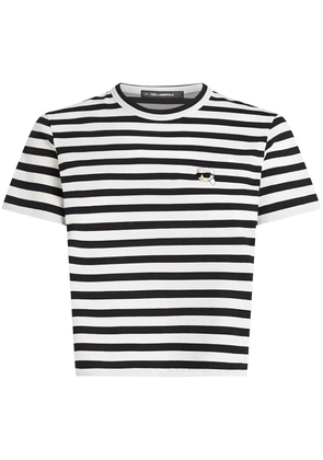 Karl Lagerfeld Ikon Karl organic-cotton T-shirt - Black