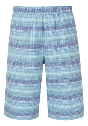 Amir Slama striped cotton shorts - Blue