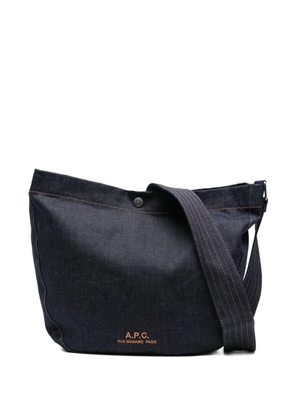 A.P.C. medium denim crossbody bag - Blue