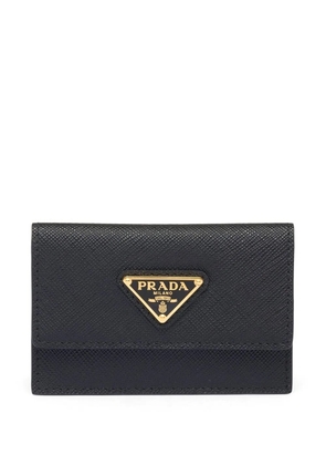 Prada triangle-plaque cardholder - Black