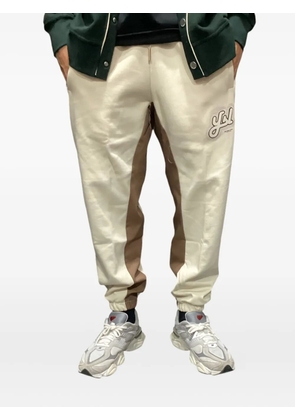 YES LONDON two-tone panelled track pants - Neutrals